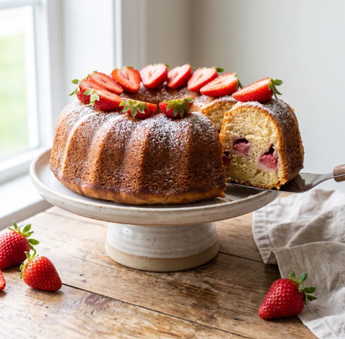 Strawberry Yogurt Cake